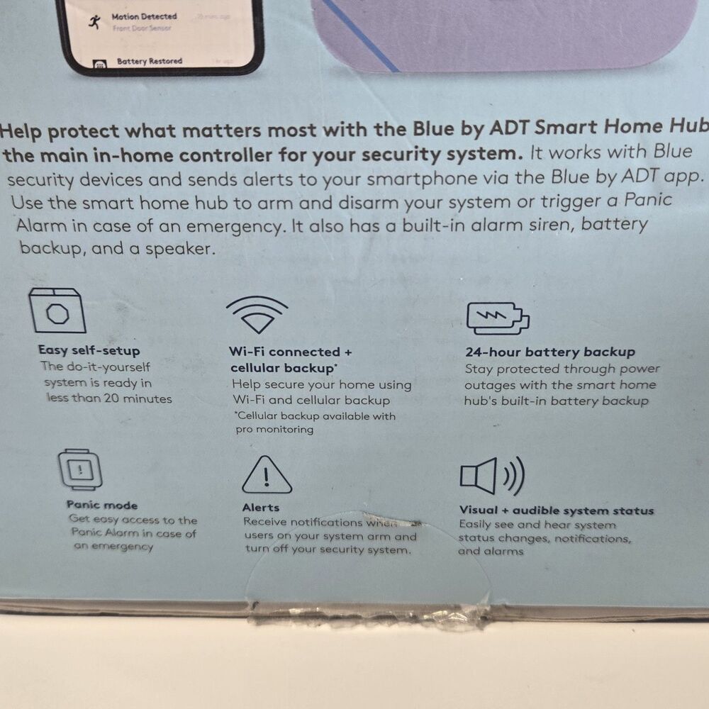 Blue by ADT Smart Home Hub Model S40LR1-01 White. No Instructions Used. - Picture 8 of 15